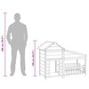 vidaXL Casota para c&atilde;es 143x60,5x109 cm pinho maci&ccedil;o cor moca