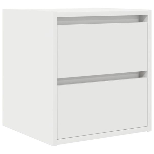 vidaXL Mesa de cabeceira de parede 38x34x40 cm branco