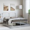 vidaXL Estrutura de cama com cabeceira 135x190 cm metal branco
