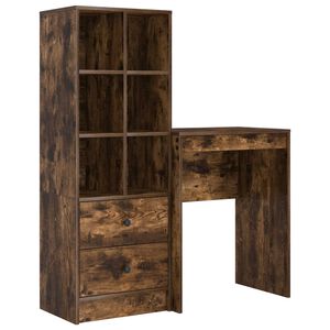 vidaXL Mesa Carvalho Defumado 105,5 x 34 x 127 cm 2 unid.