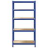 VidaXL 5-Layer Storage Shelf Blue Steel&Madeira de engenharia