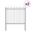 vidaXL Cerca para Jardim 2 pcs Cinzeto 3,4 x 1,5 m