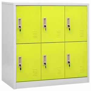 vidaXL Cacifo 90x45x92,5 cm a&ccedil;o cinzento-claro e verde
