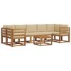 vidaXL Conjunto de Sof&aacute;s para Exterior 8 unid. Natural e Bege