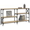 vidaXL Mesa consola 150x29x76,5 cm derivados madeira carvalho sonoma