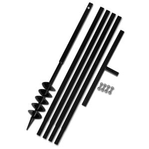 Broca de solo manual 100 mm com tubo de prolongamento 5 m a&ccedil;o