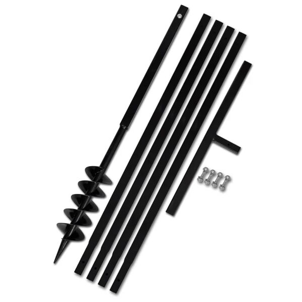 Broca de solo manual 100 mm com tubo de prolongamento 5 m a&ccedil;o