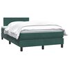vidaXL Cama boxspring com colch&atilde;o 120x210 cm veludo verde-escuro