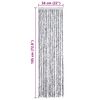 vidaXL Cortina anti-insetos 56x185 cm chenille branco e cinzento