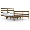 vidaXL Estrutura de cama 160x200 cm madeira pinho maci&ccedil;o castanho mel
