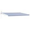 vidaXL Toldo Retr&aacute;til El&eacute;trico Azul e Branco 4,5 &times; 3 m