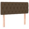 vidaXL Cama box spring c/ colch&atilde;o/LED 90x190 cm tecido castanho-escuro