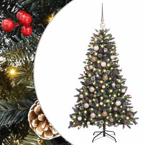 vidaXL &Aacute;rvore de Natal Artificial Verde 150 cm PVC, Pl&aacute;stico e A&ccedil;o