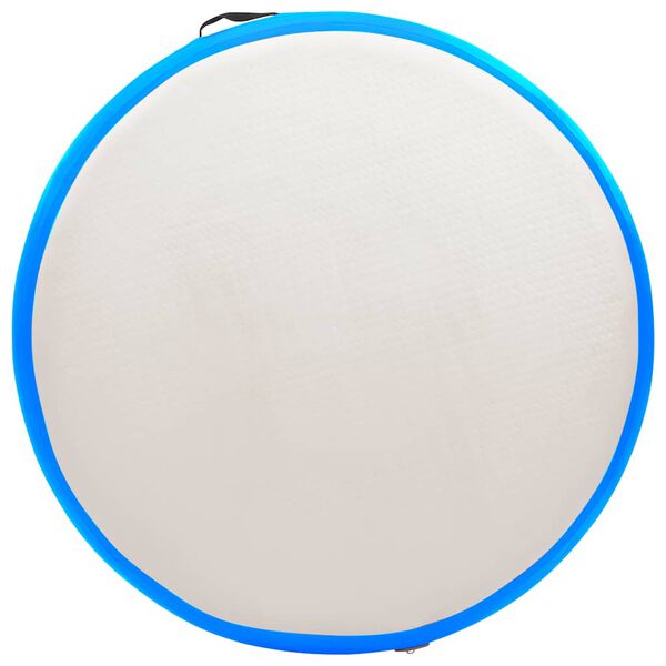 vidaXL Tapete de gin&aacute;stica insufl&aacute;vel com bomba 100x100x15 cm PVC azul