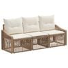 vidaXL Conjunto de Sof&aacute; de Jardim 3 unid. Bege vime PE