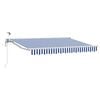 vidaXL Toldo Retr&aacute;til El&eacute;trico Azul e Branco 3,5 x 2 m