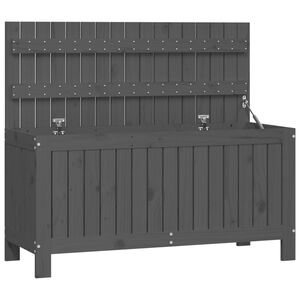 vidaXL Caixa de arruma&ccedil;&atilde;o jardim 108x42,5x54 cm pinho maci&ccedil;o cinzento