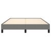 vidaXL Estrutura de cama sem colch&atilde;o 140x190 cm tecido cinzento-escuro