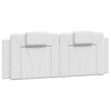 vidaXL Almofad&atilde;o de cabeceira Viana 120 cm couro artificial branco