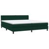 vidaXL Cama com molas/colch&atilde;o 180x210 cm veludo verde-escuro