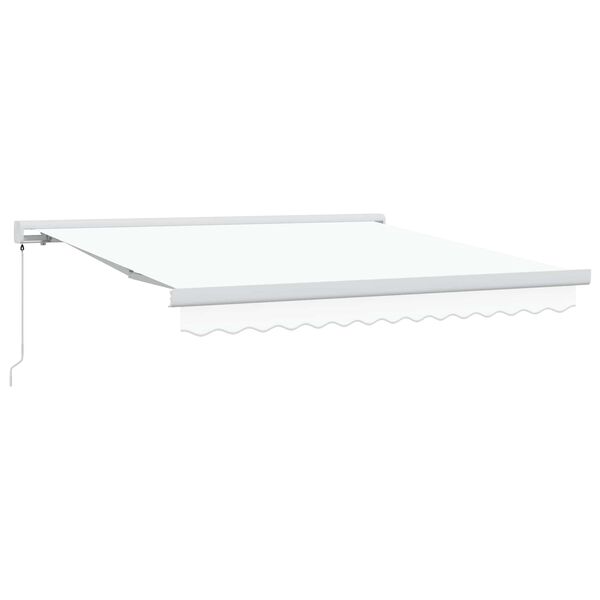 vidaXL Toldo Retr&aacute;til Branco 350 x 250 cm Tecido e Metal