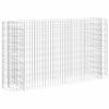 vidaXL Canteiro elevado/cesto gabi&atilde;o 190x50x100 cm ferro galvanizado