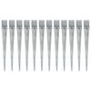 vidaXL Estacas de enterrar 12 pcs 10x10x91 cm a&ccedil;o galvanizado prateado