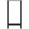 vidaXL P&eacute;s para mesa de bar pretos 2 pe&ccedil;as 40x(90-91) cm a&ccedil;o