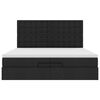 63 / 5,000vidaXL Estrutura de cama otomana com colch&otilde;es tecido preto