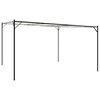 vidaXL Gazebo 4x4 m 180 g/m&sup2; tecido e a&ccedil;o branco
