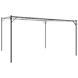 vidaXL Gazebo 4x4 m 180 g/m&sup2; tecido e a&ccedil;o branco