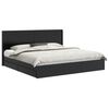 vidaXL Estrutura de Cama com Armazenamento e Cabeceira Preto