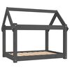 vidaXL Cama para c&atilde;es 81x60x70 cm madeira de pinho maci&ccedil;a cinza