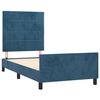 vidaXL Estrutura de cama sem colch&atilde;o 80x200 cm veludo azul-escuro