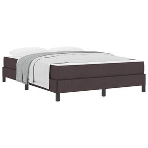 vidaXL Cama Box com colch&atilde;o Marrom Escuro 160 x 200 cm tecido