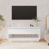 vidaXL Móvel p/ TV 102x41x44 cm derivados madeira branco brilhante