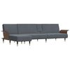 vidaXL Sof&aacute;-cama em forma de L 279x140x70 cm veludo cinzento-escuro