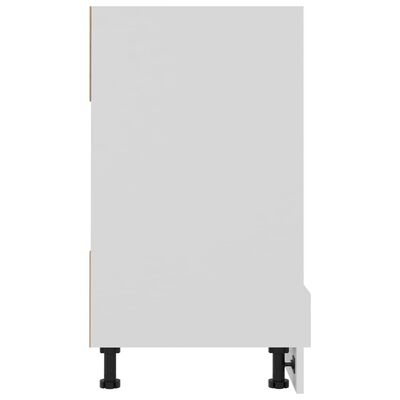 vidaXL Armário para forno 60x46x81,5 cm contraplacado branco