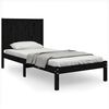 vidaXL Estrutura de cama pequena solteiro 75x190 cm pinho maci&ccedil;o preto