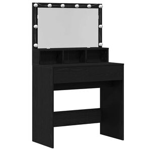 vidaXL Mesa de vestir Carvalho Preto 80 x 41 x 134,5 cm