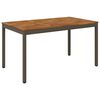 vidaXL Mesa de Jantar de Jardim Natural e Caf&eacute; 141 x 80,5 x 75 cm