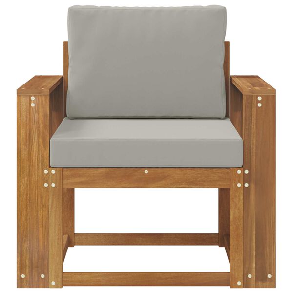 vidaXL Sof&aacute; exterior Madeira de Ac&aacute;cia maci&ccedil;a e Poli&eacute;ster