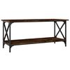 vidaXL Mesa de centro 100x45x45cm deriv. madeira/ferro carvalho fumado