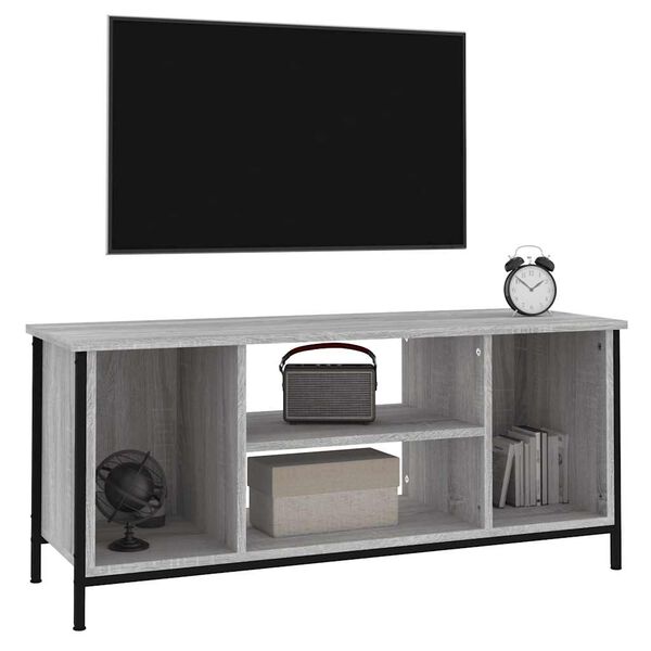 vidaXL M&oacute;vel de TV 102x35x45 cm derivados de madeira cinzento sonoma
