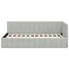 vidaXL Estrutura de Cama de Canto Cinzento-claro 100 cm x 200 cm