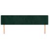 vidaXL Cabeceira de cama c/ abas veludo 183x16x78/88cm verde-escuro