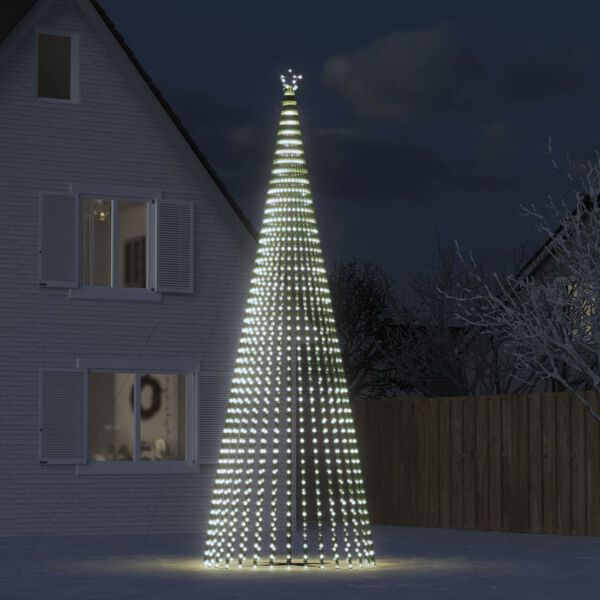 vidaXL LED &Aacute;rvore de Natal 1544 LEDs Branco Frio 500 cm