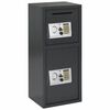 vidaXL Cofre Digital com bloqueio Cinzento escuro 35 x 31 x 80 cm A&ccedil;o