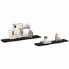 vidaXL Prateleiras de parede suspensas 2 pcs 120x23,5x3,8cm MDF preto