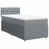 vidaXL Cama com molas/colch&atilde;o 80x200 cm tecido cinza-claro